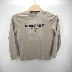 Orangetheory Sweatshirt Mens S Sand Graphic Crewneck Activewear OTF FA22 1529028
